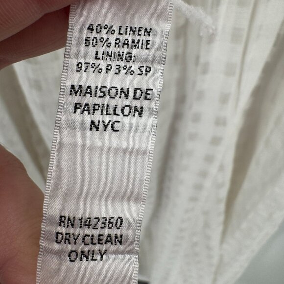 Maison de Papillon Autumn Linen Blend Sleeveless Maxi Dress size L Large Frm RTR - Picture 4 of 6